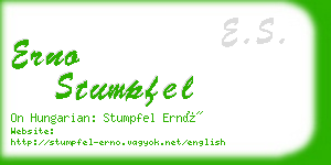 erno stumpfel business card